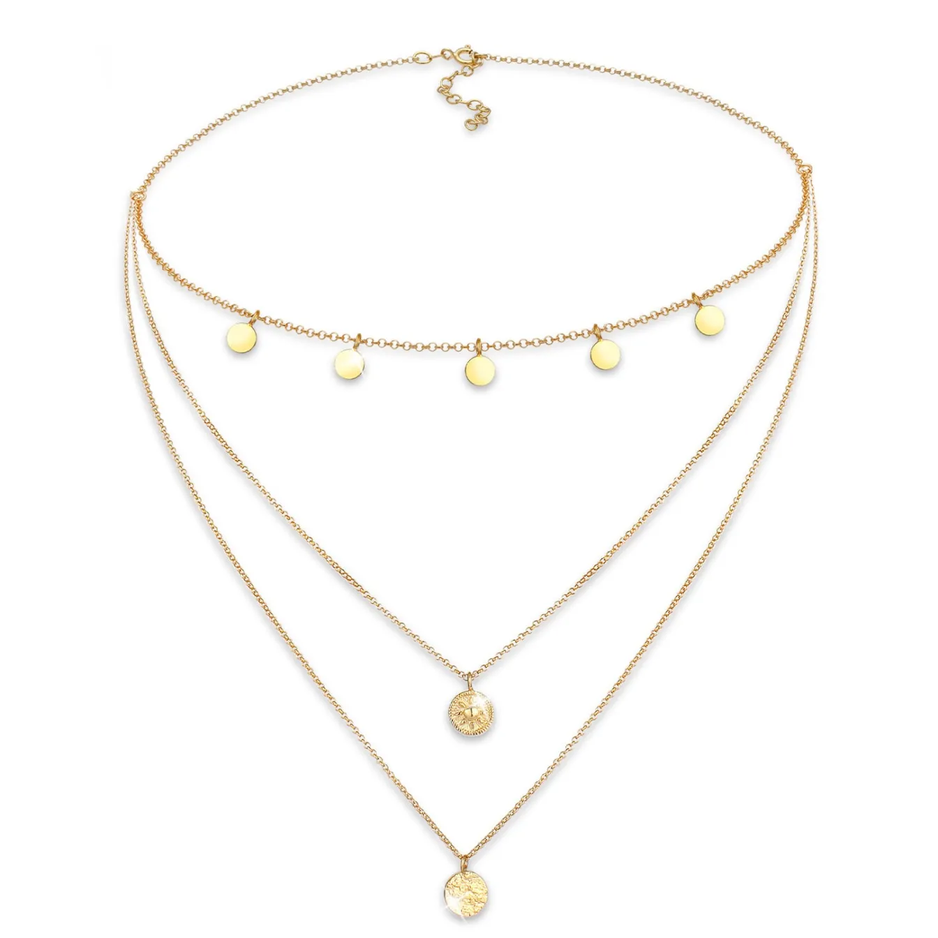 Elli "Choker Kreis< Halsketten|Vergoldet