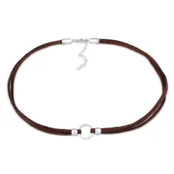 Elli "Choker Kreis | Textil< Halsketten|Silber