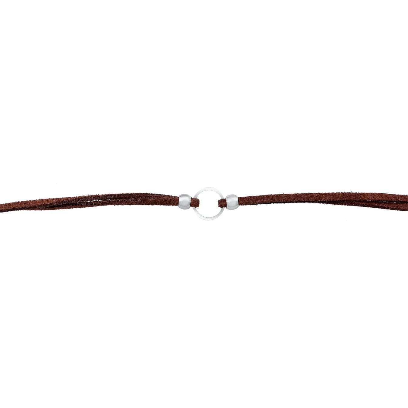 Elli "Choker Kreis | Textil< Halsketten|Silber
