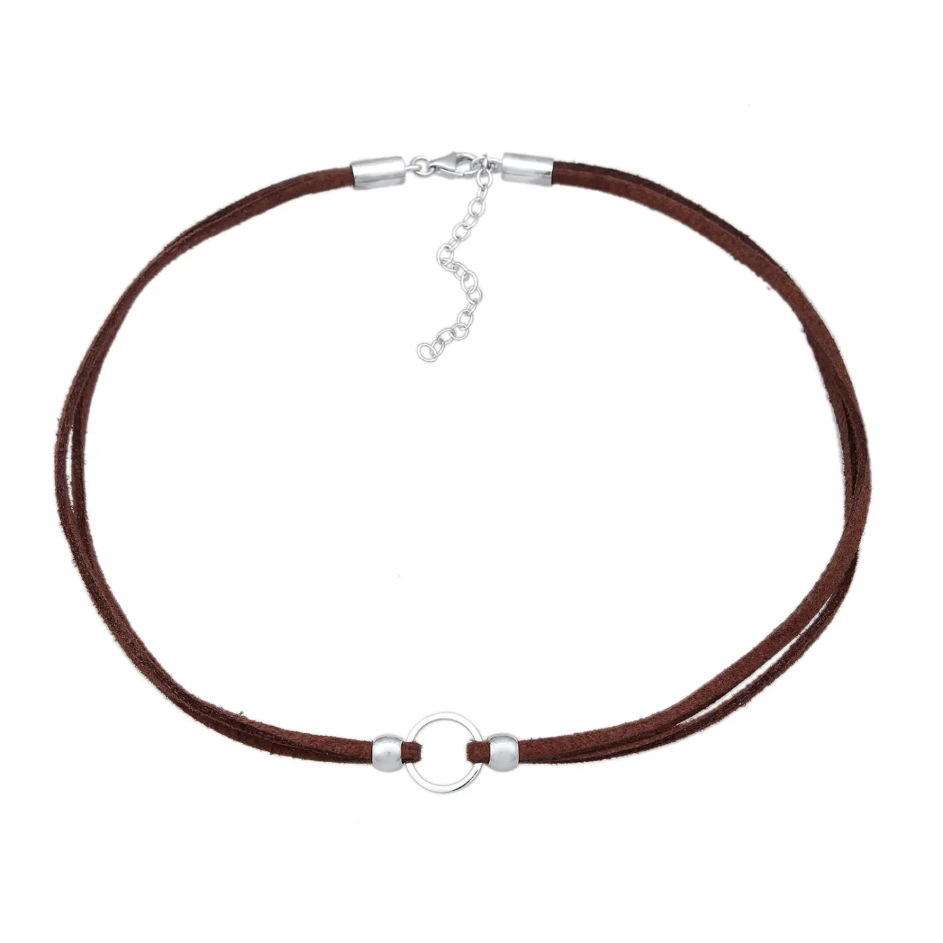 Elli "Choker Kreis | Textil< Halsketten|Silber