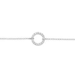 Elli "Choker Kreis Geo | Zirkonia Kristalle (Weiß)< Halsketten|Silber