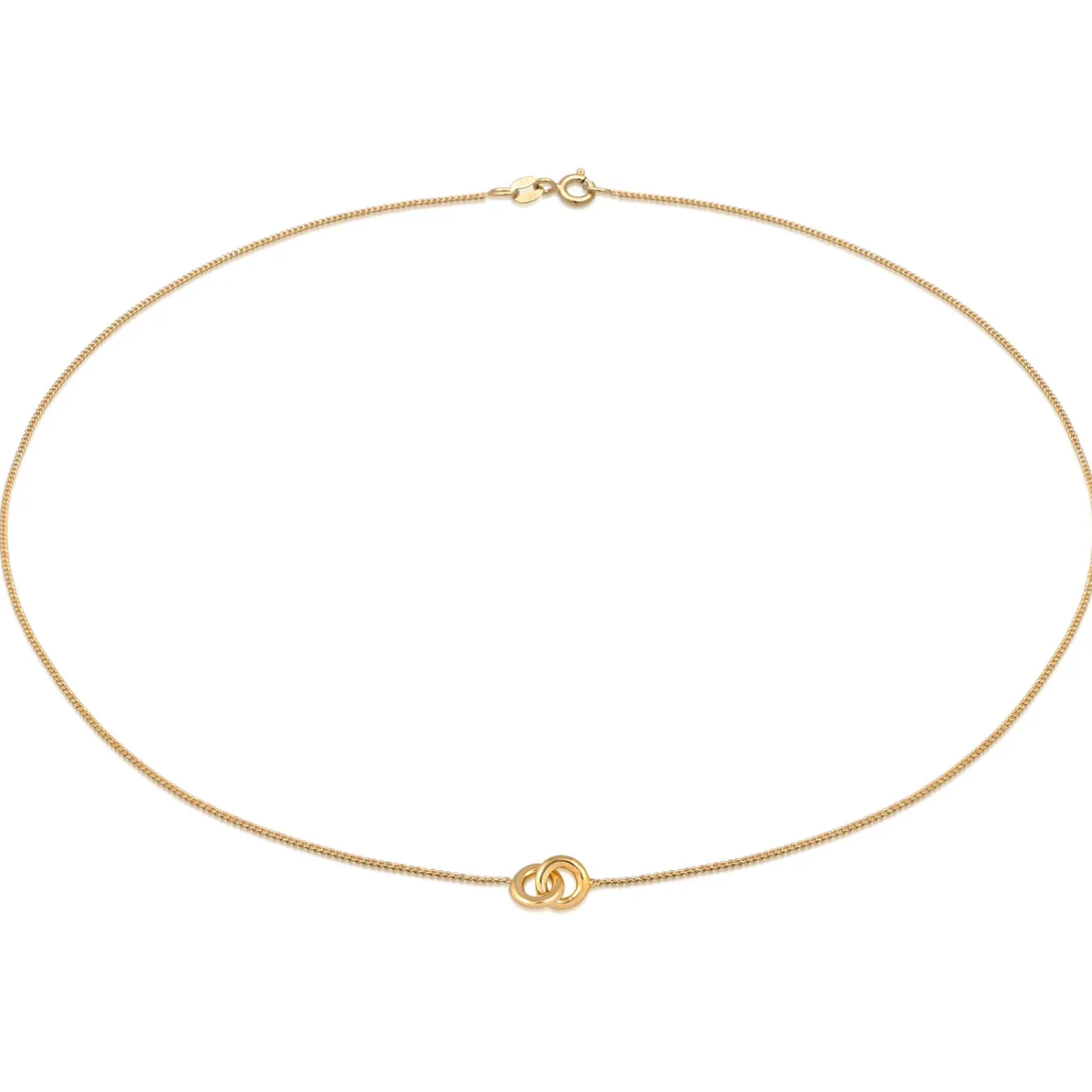 Elli "Choker Kreis Minimal< Vergoldet|Halsketten