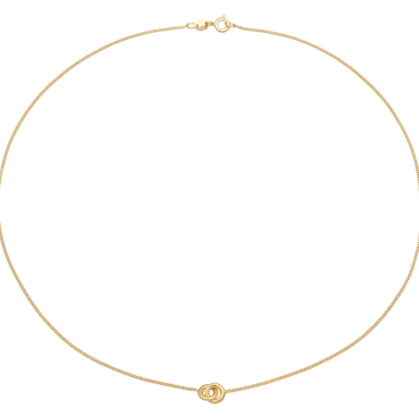 Elli "Choker Kreis Minimal< Vergoldet|Halsketten