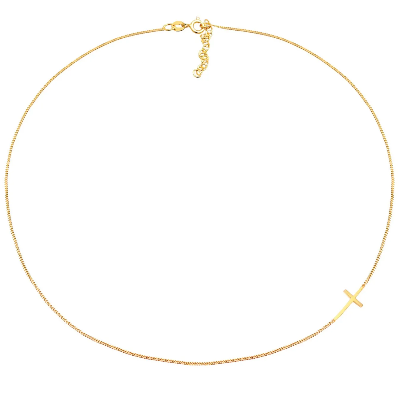 Elli "Choker Kreuz< Silber|Roségold