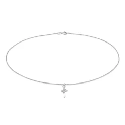 Elli "Choker Kreuz | Kristall (Weiß)< Symbol-schmuck|Halsketten