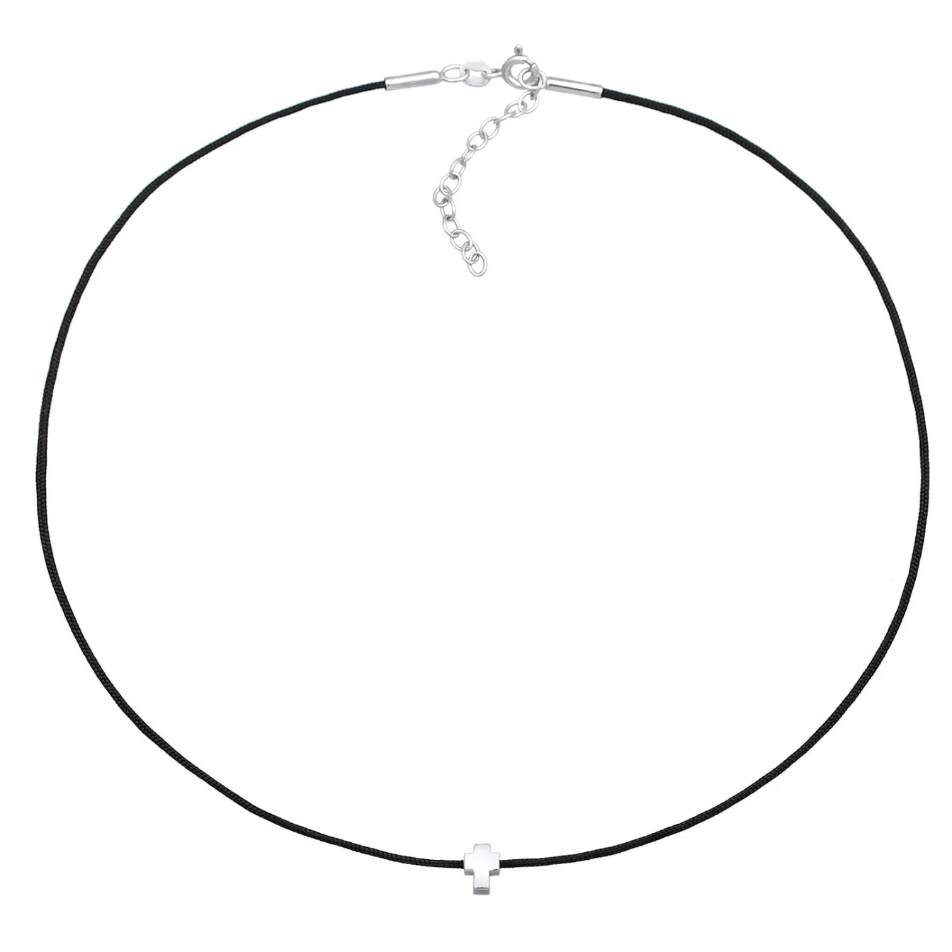 Elli "Choker Kreuz | Nylon< Symbol-schmuck|Halsketten