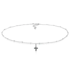 Elli "Choker Kreuz | Zirkonia (Weiß)< Symbol-schmuck|Halsketten