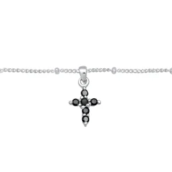 Elli "Choker Kreuz | Zirkonia (Weiß)< Symbol-schmuck|Halsketten