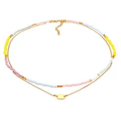 Elli "Choker Layer Beads< Halsketten|Vergoldet