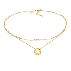 Elli "Choker Layer Coin< Halsketten|Vergoldet