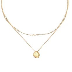 Elli "Choker Layer Coin< Halsketten|Vergoldet