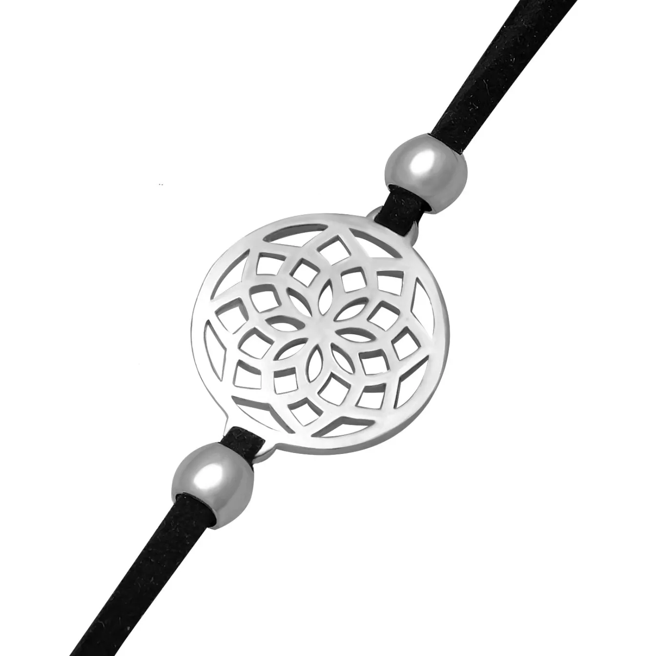 Elli "Choker Lebensblume | Textilband< Symbol-schmuck|Halsketten