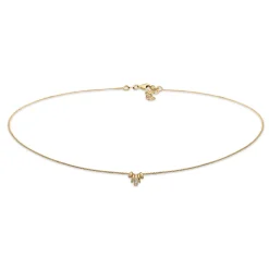 Elli "Choker mit Anhänger | Glas Kristalle (Weiß)< Vergoldet|Halsketten