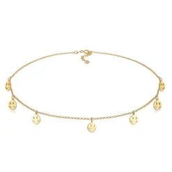 Elli "Choker mit Smiling Face< Halsketten|Silber