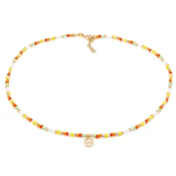 Elli "Choker Peace Beads< Halsketten|Vergoldet