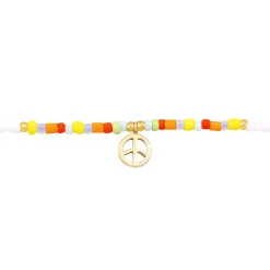 Elli "Choker Peace Beads< Halsketten|Vergoldet