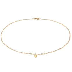 Elli "Choker Plättchen< Halsketten|Vergoldet