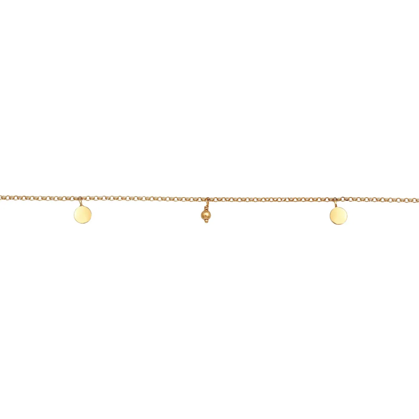 Elli "Choker Plättchen< Halsketten|Vergoldet