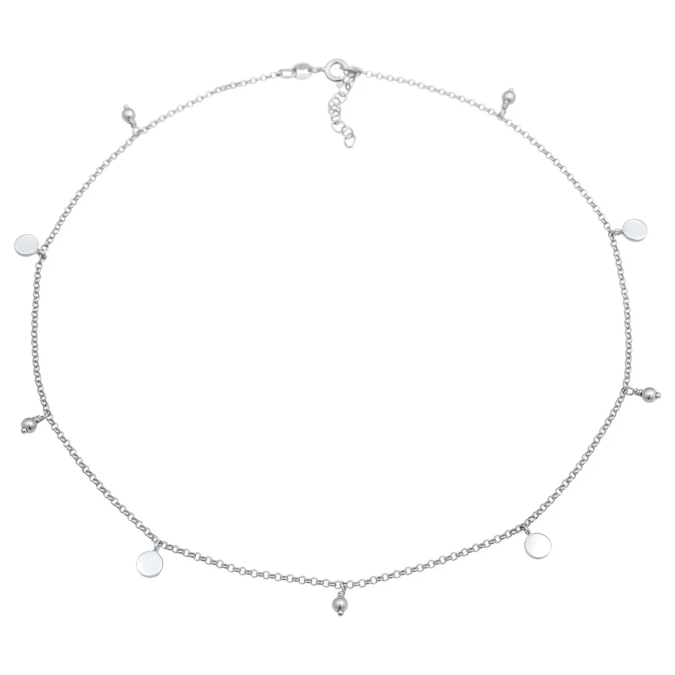Elli "Choker Plättchen< Halsketten|Vergoldet