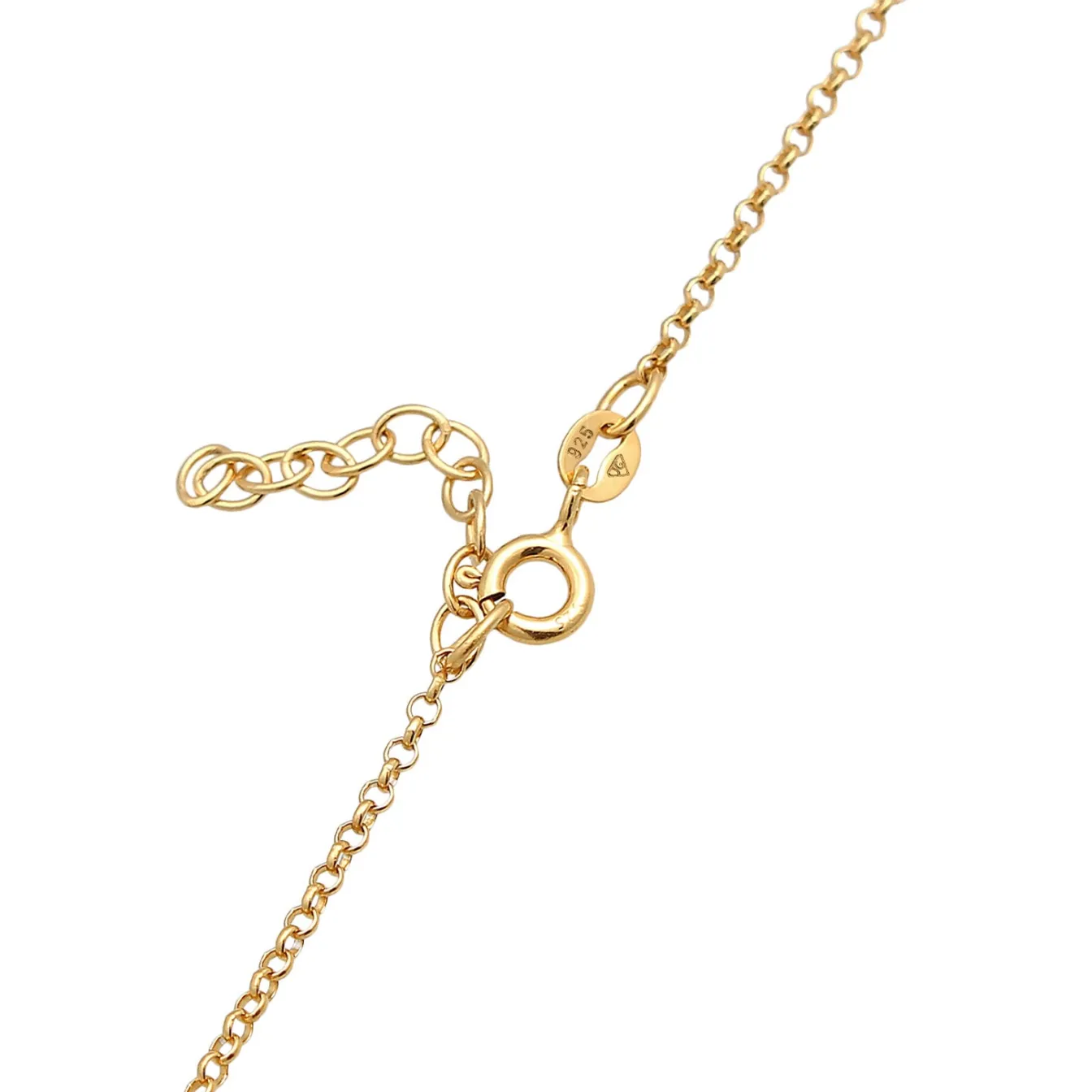 Elli "Choker Plättchen< Halsketten|Vergoldet