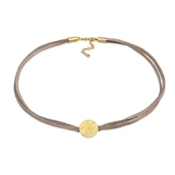 Elli "Choker Plättchen< Halsketten|Silber