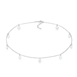 Elli "Choker Plättchen< Roségold|Halsketten