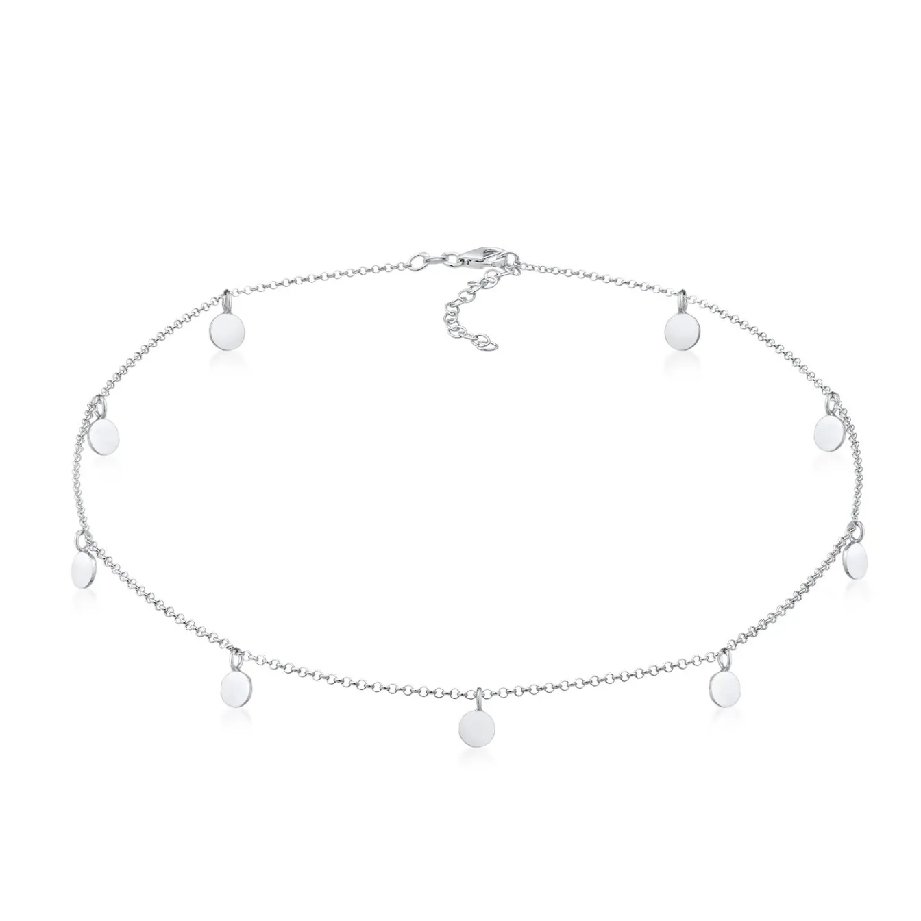 Elli "Choker Plättchen< Roségold|Halsketten