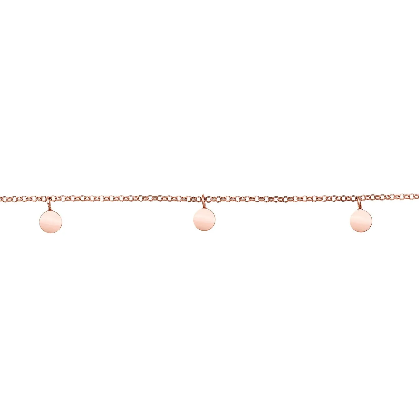 Elli "Choker Plättchen< Roségold|Halsketten