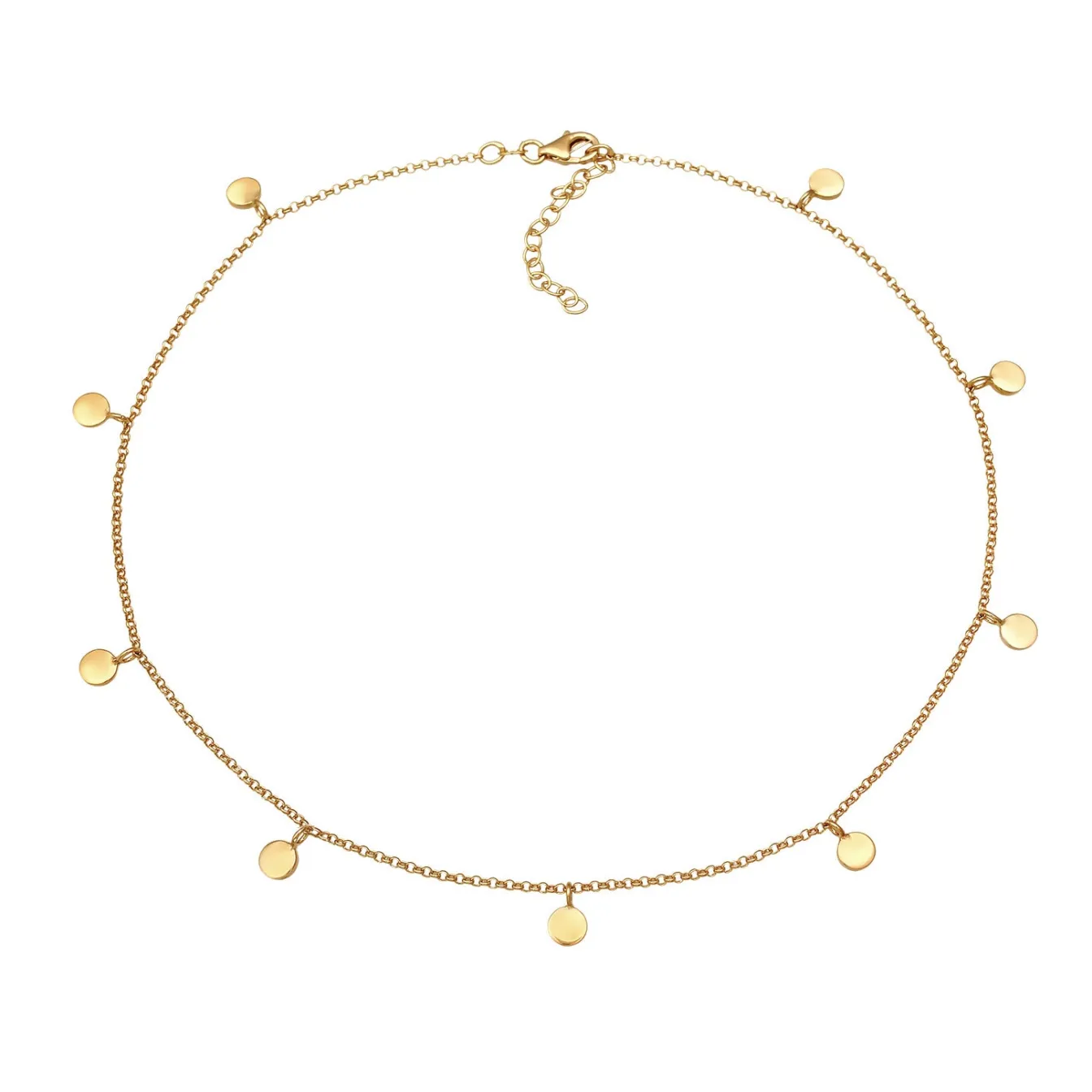 Elli "Choker Plättchen< Roségold|Halsketten