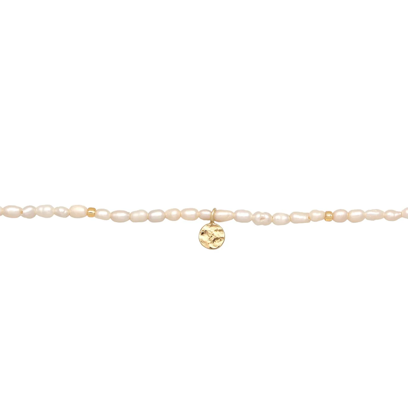 Elli "Choker Plättchen| Süßwasserperlen< Perlen|Halsketten
