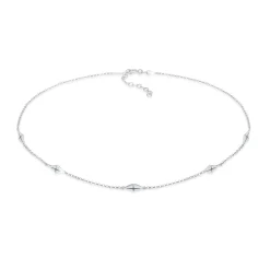 Elli "Choker Raute< Halsketten|Silber