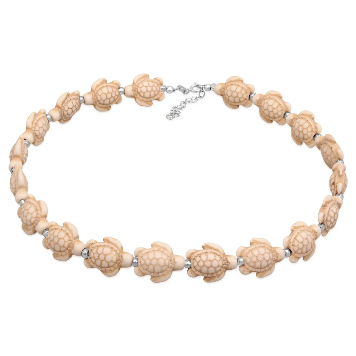 Elli "Choker Schildkröte | Howlith< Halsketten|Silber