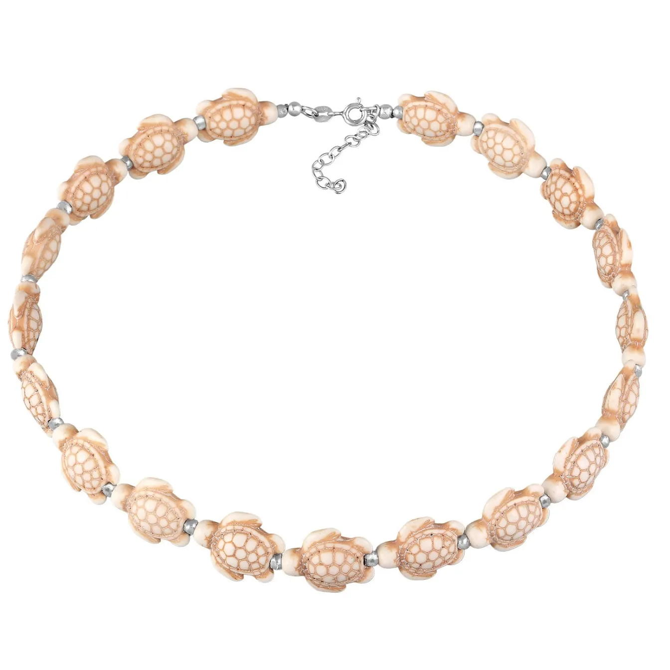 Elli "Choker Schildkröte | Howlith< Halsketten|Silber
