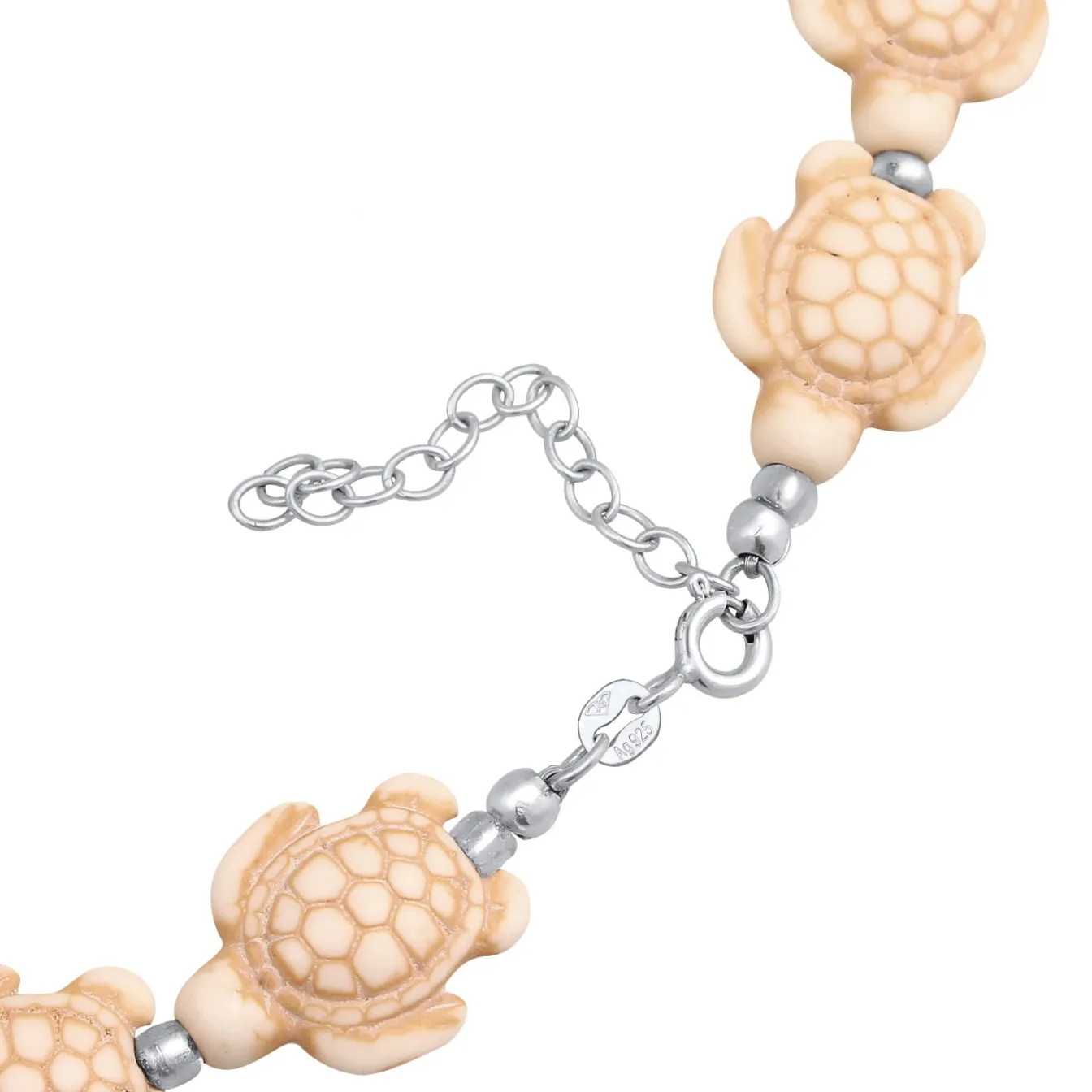 Elli "Choker Schildkröte | Howlith< Halsketten|Silber