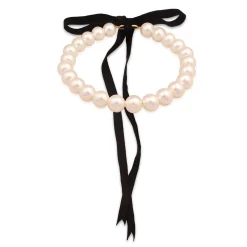 Elli "Choker Schleife | Synth. Perlen< Symbol-schmuck|Perlen
