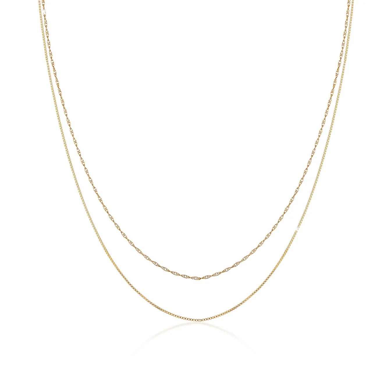 Elli "Choker Set Glieder- & Venezianerkette< Silber|Halsketten