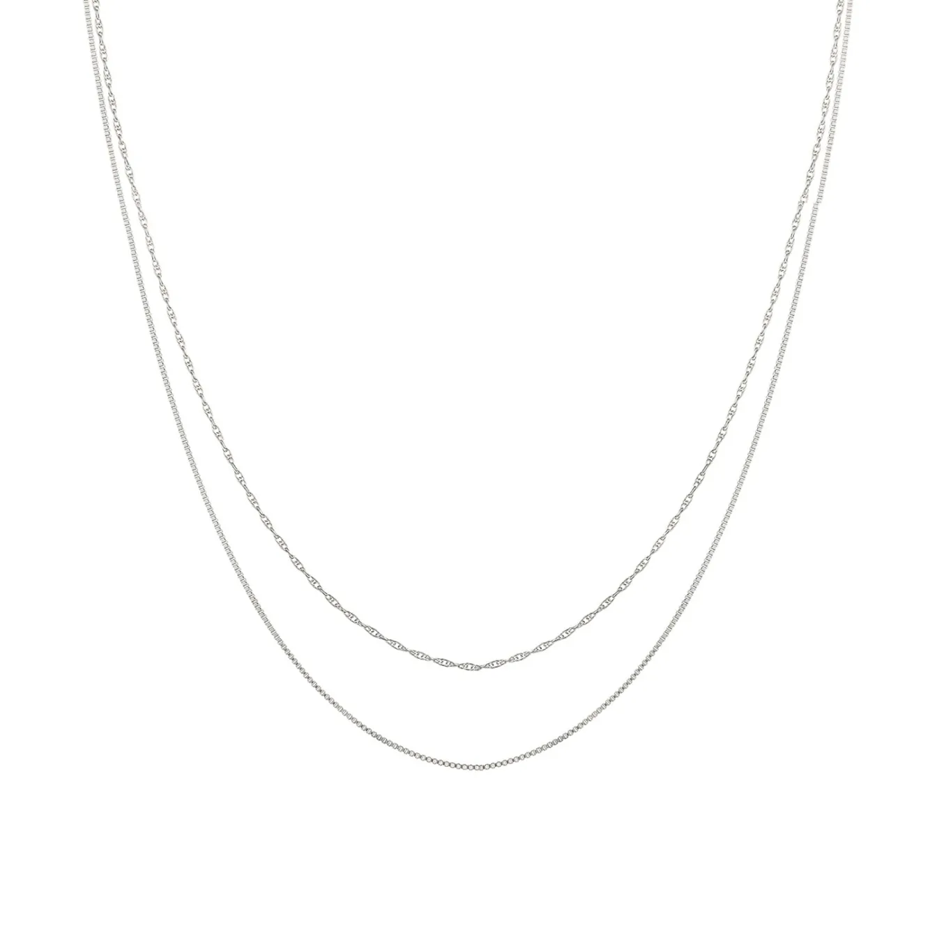 Elli "Choker Set Glieder- & Venezianerkette< Silber|Halsketten