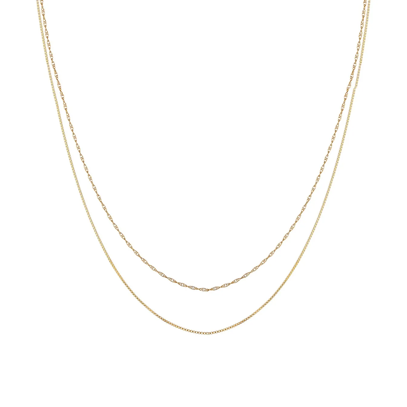 Elli "Choker Set Glieder- & Venezianerkette< Silber|Halsketten
