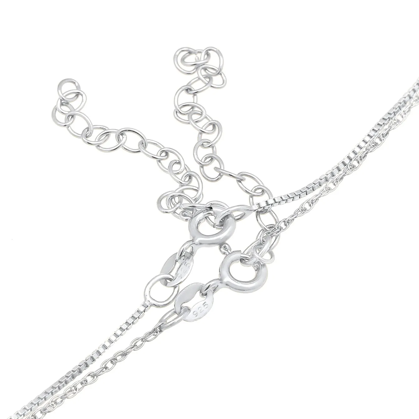 Elli "Choker Set Glieder- & Venezianerkette< Silber|Halsketten