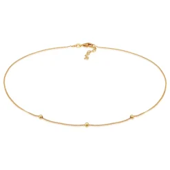 Elli "Choker Silberkugeln< Halsketten|Vergoldet