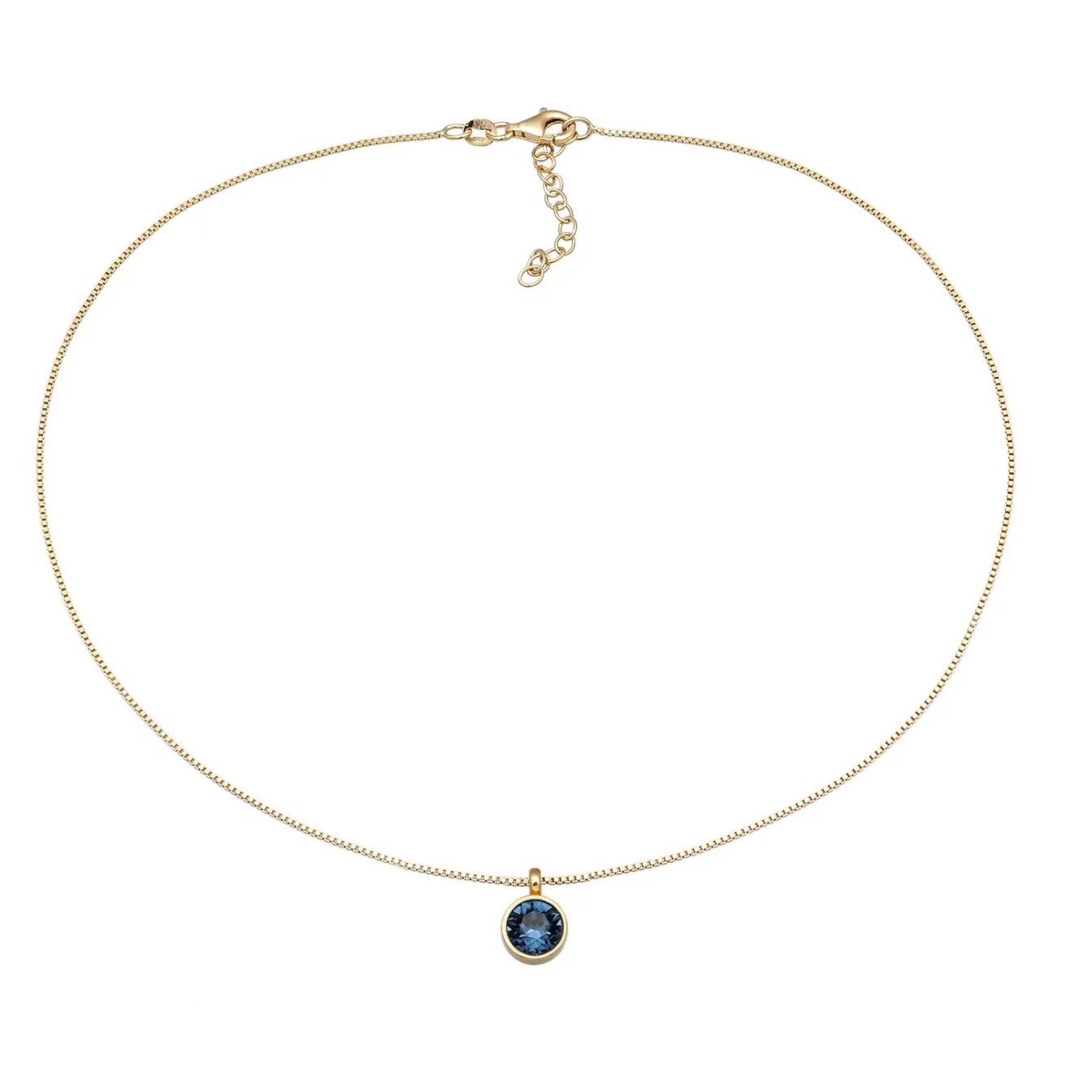 Elli "Choker Solitär | Kristall (Weiß)< Silber|Halsketten