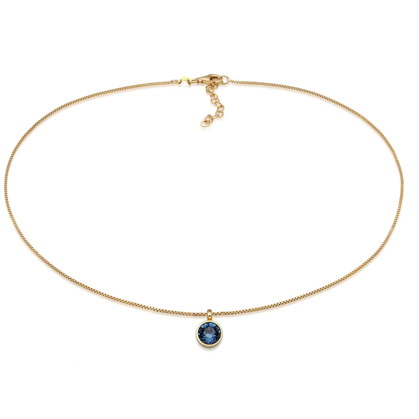 Elli "Choker Solitär | Kristall (Weiß)< Silber|Halsketten