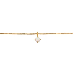 Elli "Choker Solitär | Opal (Weiß)< Halsketten|Vergoldet