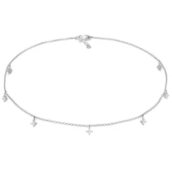Elli "Choker Solitär | Zirkonia (Weiß)< Halsketten|Vergoldet