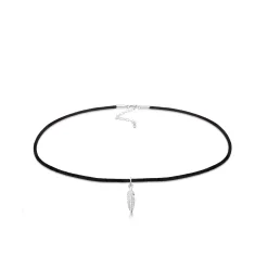 Elli "Choker Stab | Satin< Halsketten|Silber