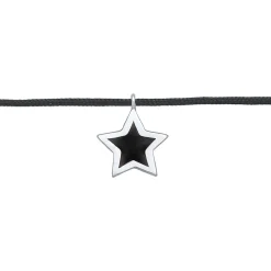 Elli "Choker Stern | Emaille, Textil< Halsketten|Silber