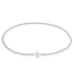Elli "Choker T-Bar< Halsketten|Silber