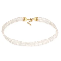 Elli "Choker Trend 3-lagig | Synth. Perlen< Hochzeit|Perlen