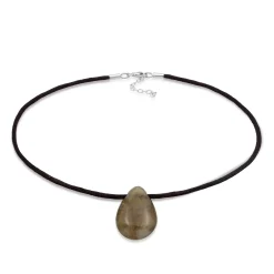 Elli "Choker Tropfen | Satin, Labaradorit< Halsketten