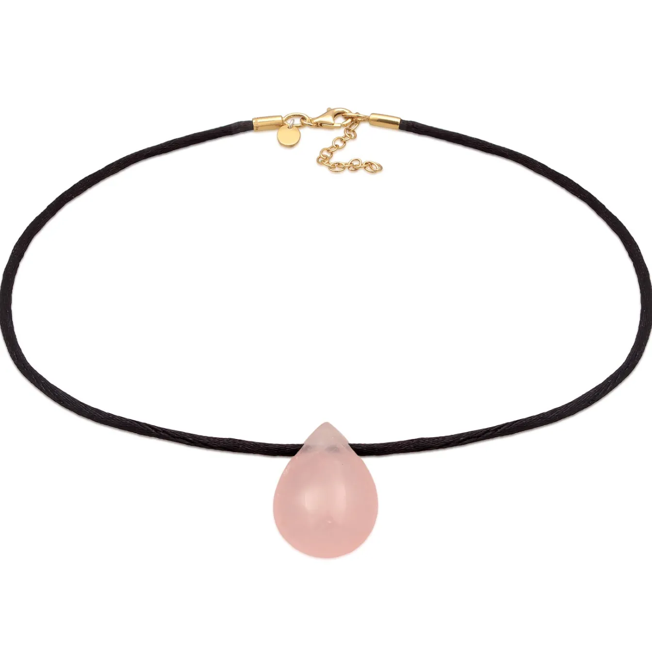 Elli "Choker Tropfen | Satin, Quarz< Halsketten